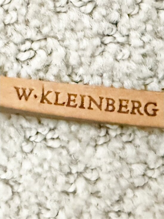 W. Kleinberg Double-Wrap Calf Belt w/ Silver Buckle 5/8\